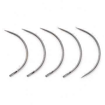 Professional Curved Needles for Hair Extensions – Set of 5