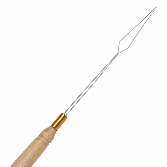 Wooden Handle Loop Pulling Needles – Set of 2